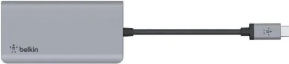 USB-HUB Connect USB-C 4 in 1 Multiport Adapter Belkin gray