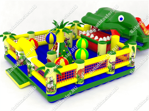 Надувной батут-горка "Сказочная поляна" 11*7*5 м