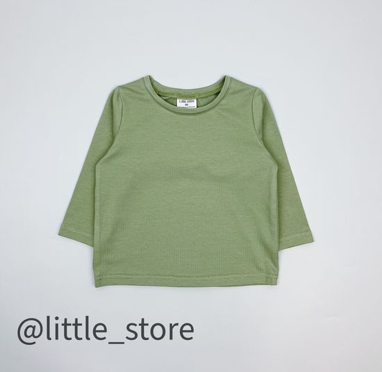 Лонгслив хлопковый "New one" Эвкалипт