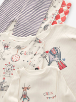 Пижама для девочки Next AC0-791, 3 шт., Молочный, Красный, Серый