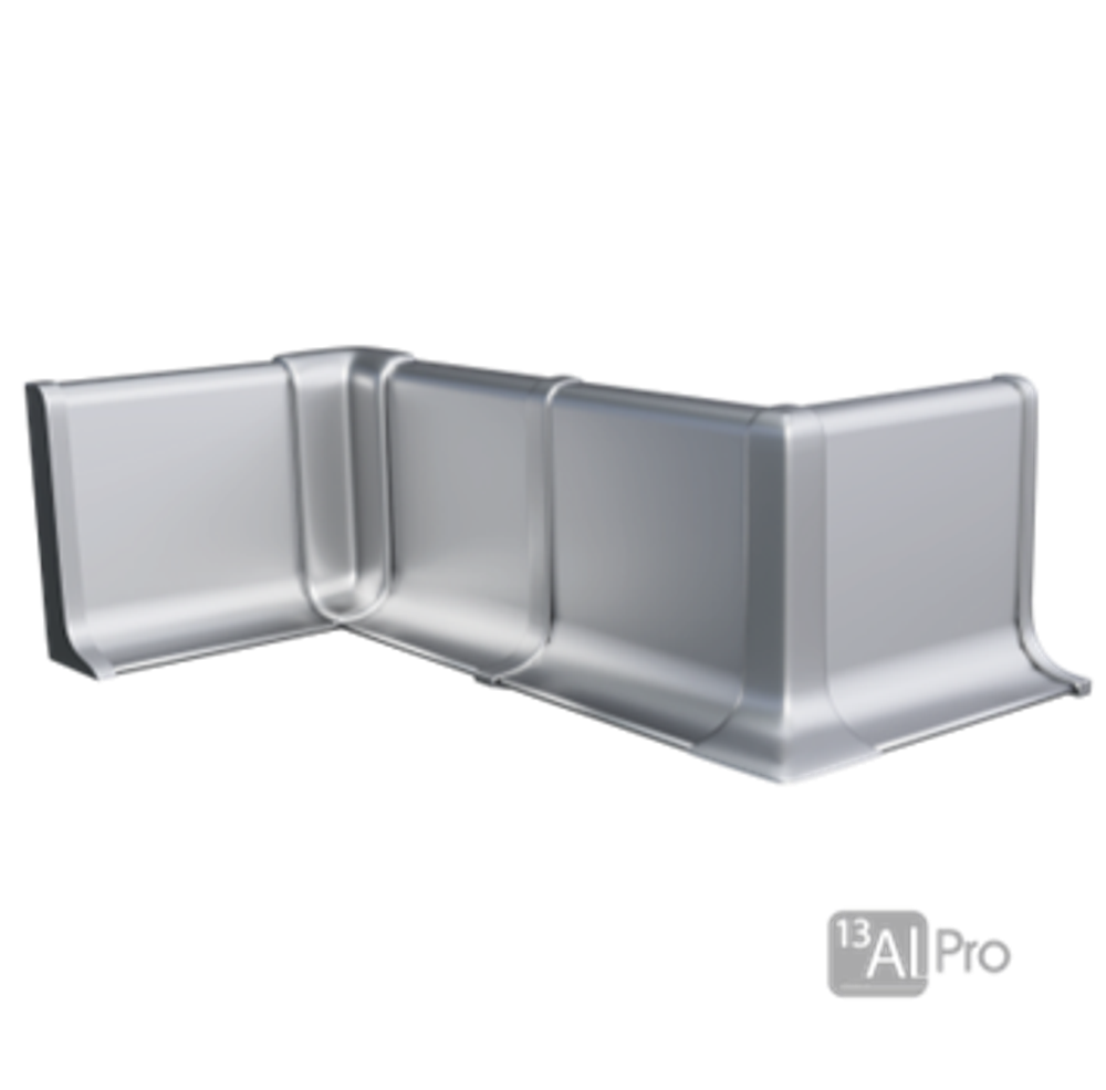 ALUMINIUM Фурнитура к плинтусу Al 13 - 2160 (угол внешний/угол внутренний) 60мм