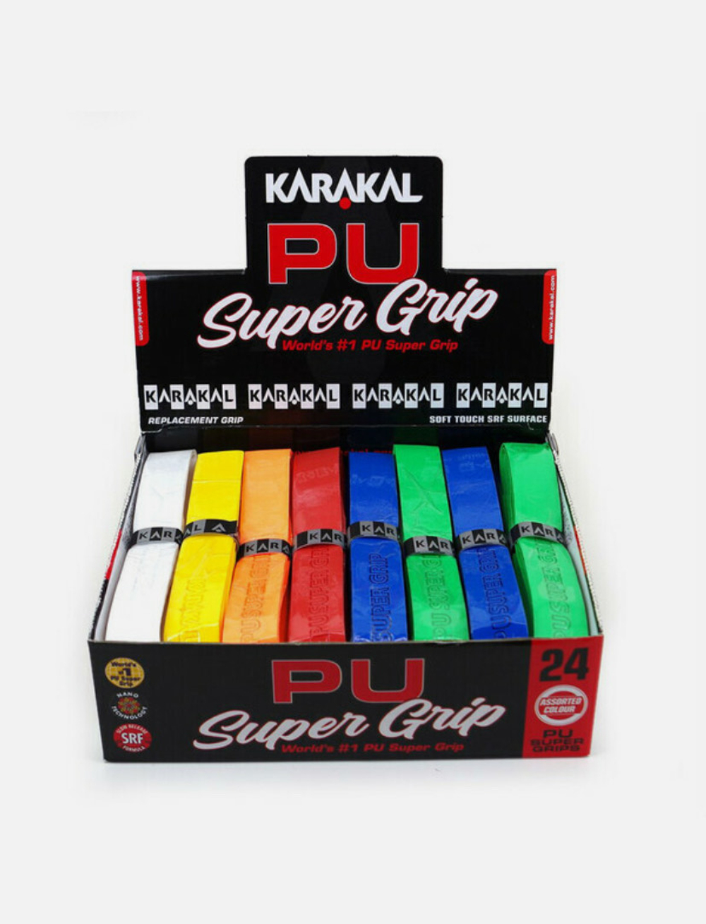 Karakal PU Super Grip Assorted Color Grips x24