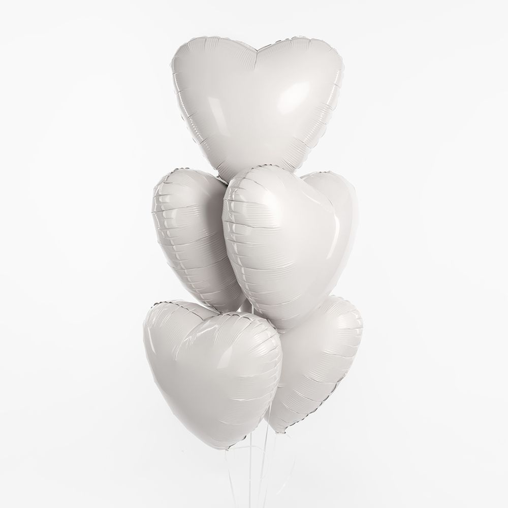 Ag Шар Сердце 19''/46 см, Мистик сатин пудра мистик (БГ-15)  Изображение3