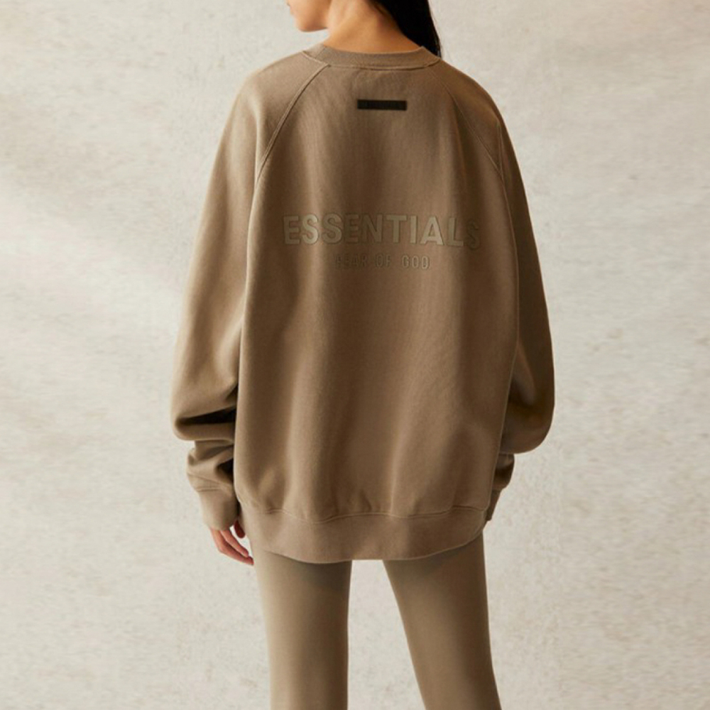 Толстовка Fear of God Essentials SS21 Pull-Over Crewneck Moss Logo, FOG-SS21-580