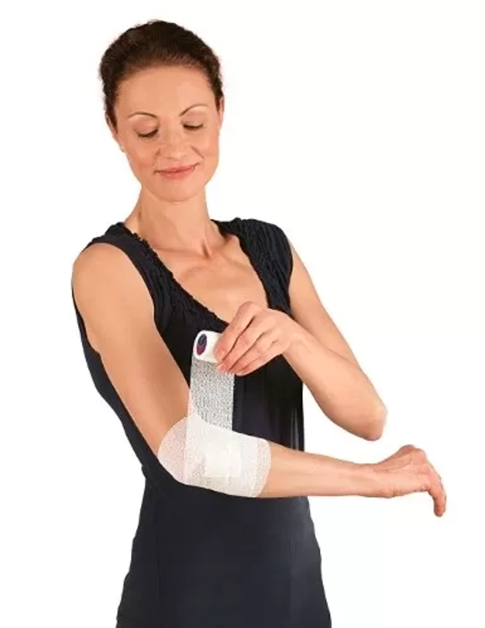 9324863 Бинт Peha-haft Color white/Пеха-хафт колор белый, бинт когезивный эластичный фиксирующий 10 см x 4 м, 1 шт