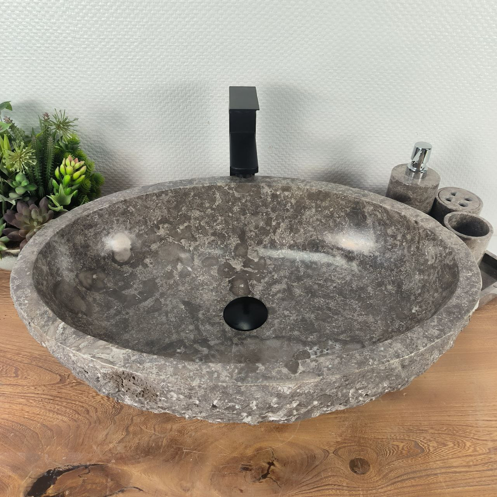 Раковина из мрамора Erozy Grey EM-64668 61*42*15 0189