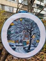 Набор для вышивания крестом Искусница "Зима. Вечер.У подъезда"