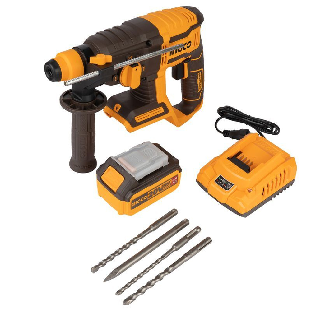 Перфоратор аккумуляторный INGCO INDUSTRIAL CRHLI202081 4 Ач 20 В