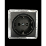 Розетка 1-я с з/к и шторками Profitec Tesla графит