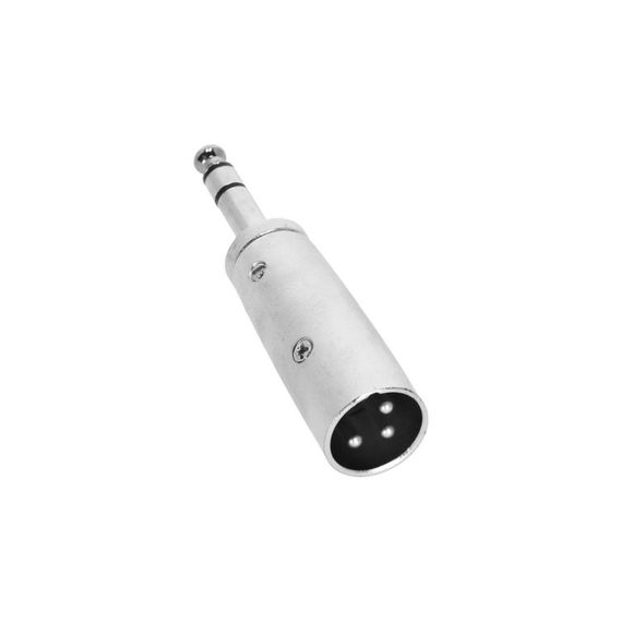Adam Hall K4AJM3XM3 - адаптер TRS 6.3 mm stereo (M) - XLR (M), серебристый