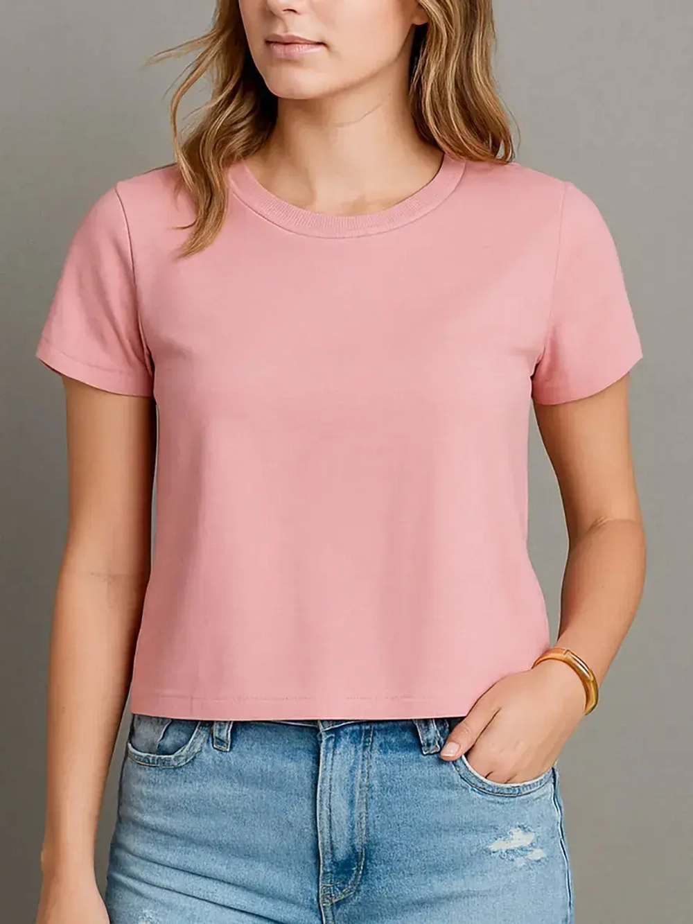Футболка женская летняя, розовая