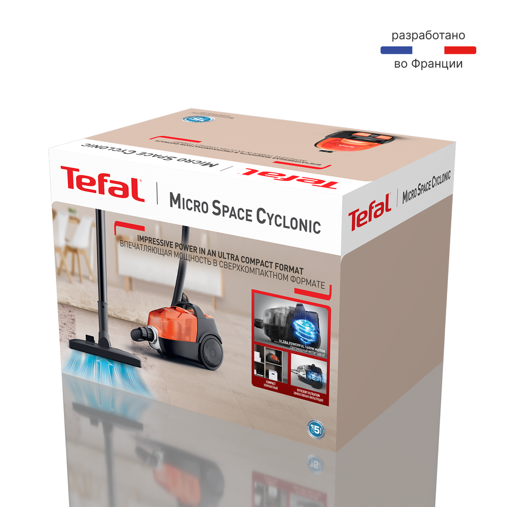 Пылесос с контейнером Tefal Micro Space Cyclonic TW3235EA