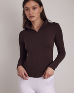 Лонгслив Reform Zip Longsleeve in Truffle