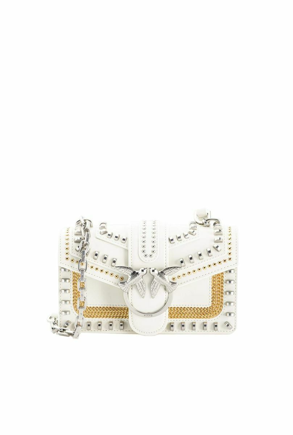 MINI LOVE BAG MIX STUDS - white