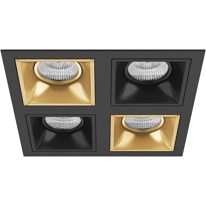 Комплект из светильников и рамки Lightstar Domino Quadro (214547+214503+214507+214503+214507) D54703070307