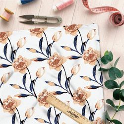 Ткань флис бутон и флора