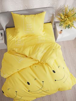 Простынь на резинке Полисатин Simple House "SMILE" 160x200 см