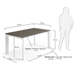 Стол Atta 140 (200) x90 белый керамика