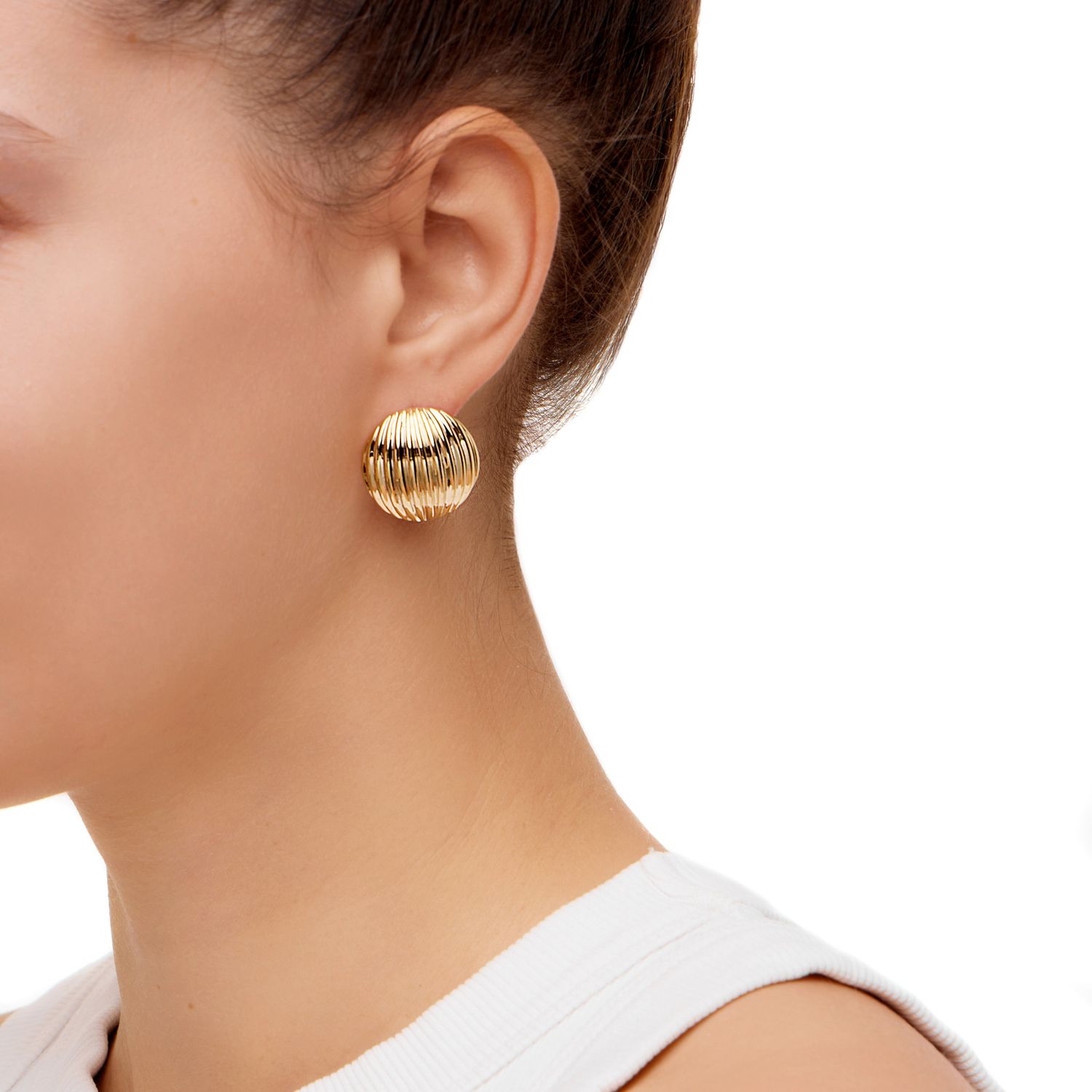 Серьги Round Shell Earrings – Gold