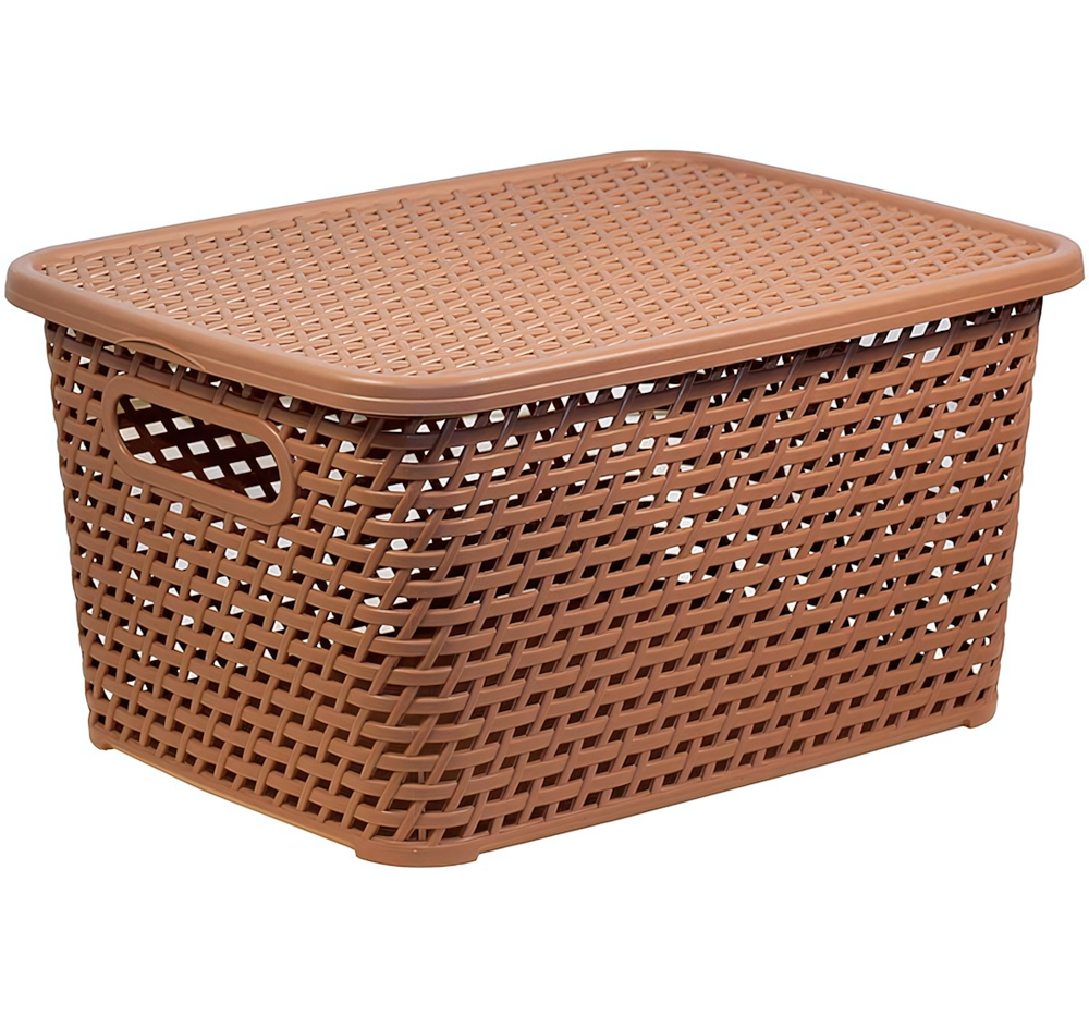 Ящик РОТАНГ с крышкой 13л. 370*280*190мм М2375