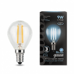 Лампа Gauss LED Filament Шар 9W E14 710lm 4100K  105801209