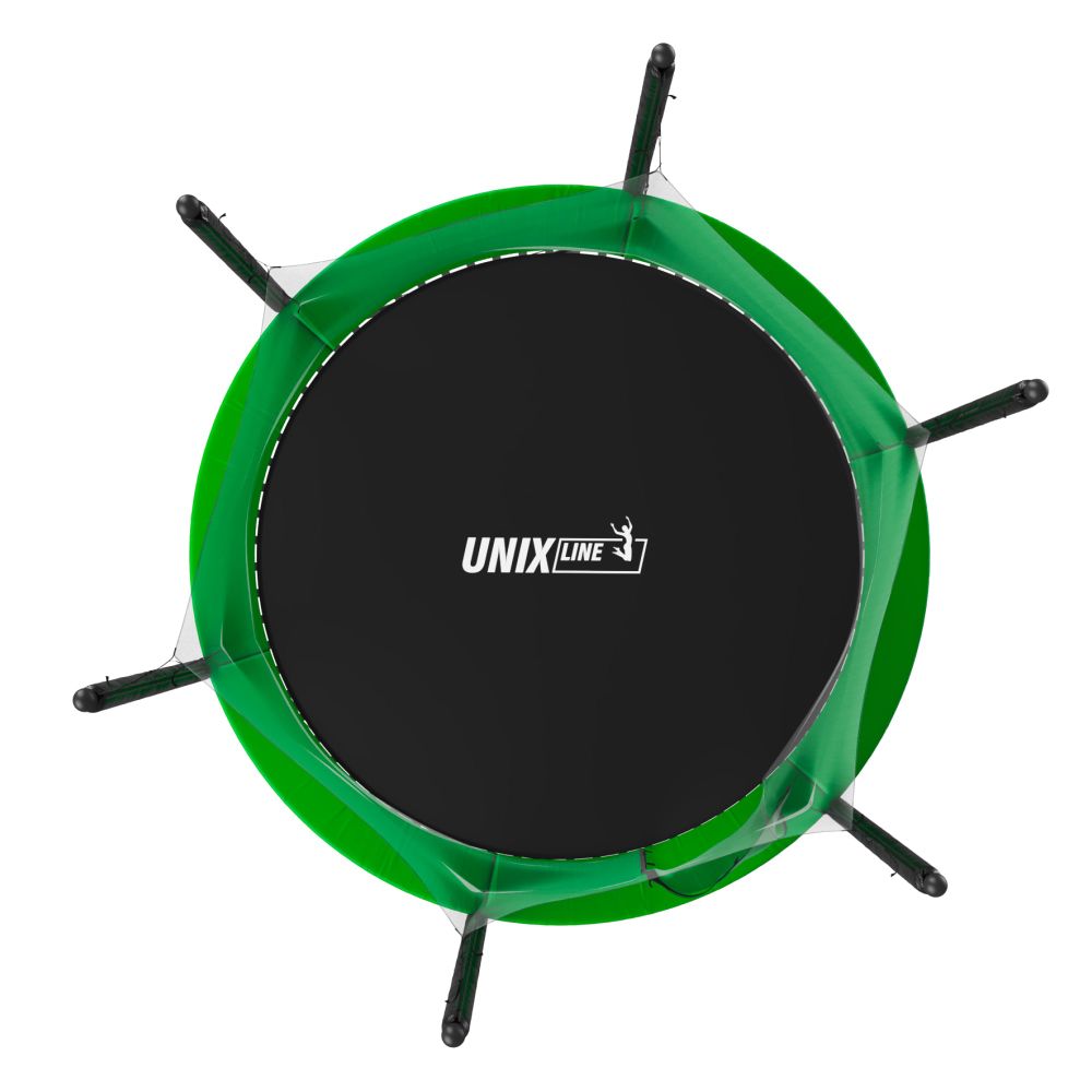 Батут UNIX Line Simple 8 ft (244 см) с внутренней защитной сеткой, зеленый