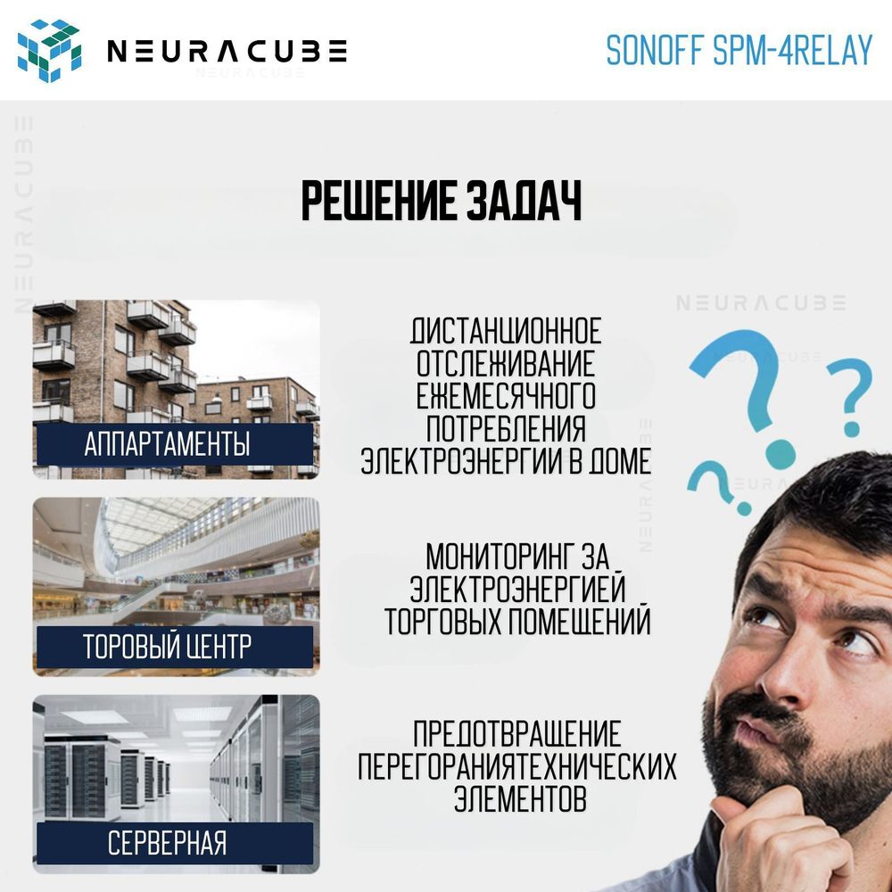 4-х канальный модуль Sonoff SPM-4Relay