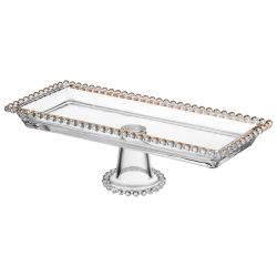 БЛЮДО СЕРВИРОВОЧНОЕ "GOLDEN CHARM" НА НОЖКЕ, 30*13*9,5 СМ