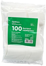 Вилка столовая одноразовая Optiline Компакт, 165 мм, белая, 100 штук в упаковке