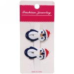 Зажимы для волос 2шт «Новогодняя сказка - Пингвинчики», 5*2см