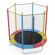 Батут каркасный DFC цветной 137 см с защитной сеткой