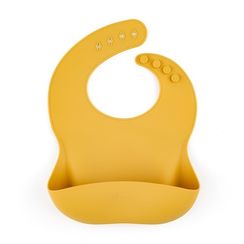 Önlük\PETITE&MARS Silicone bib Sam Take&Match Intense Ochre 6m+