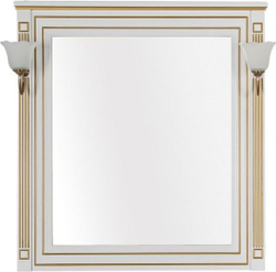 Зеркало Aquanet Паола 90 белый/золото
