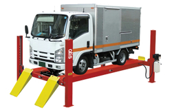 A480 Подъемник четырехстоечный, 8 т., для слесарных работ (Красный)