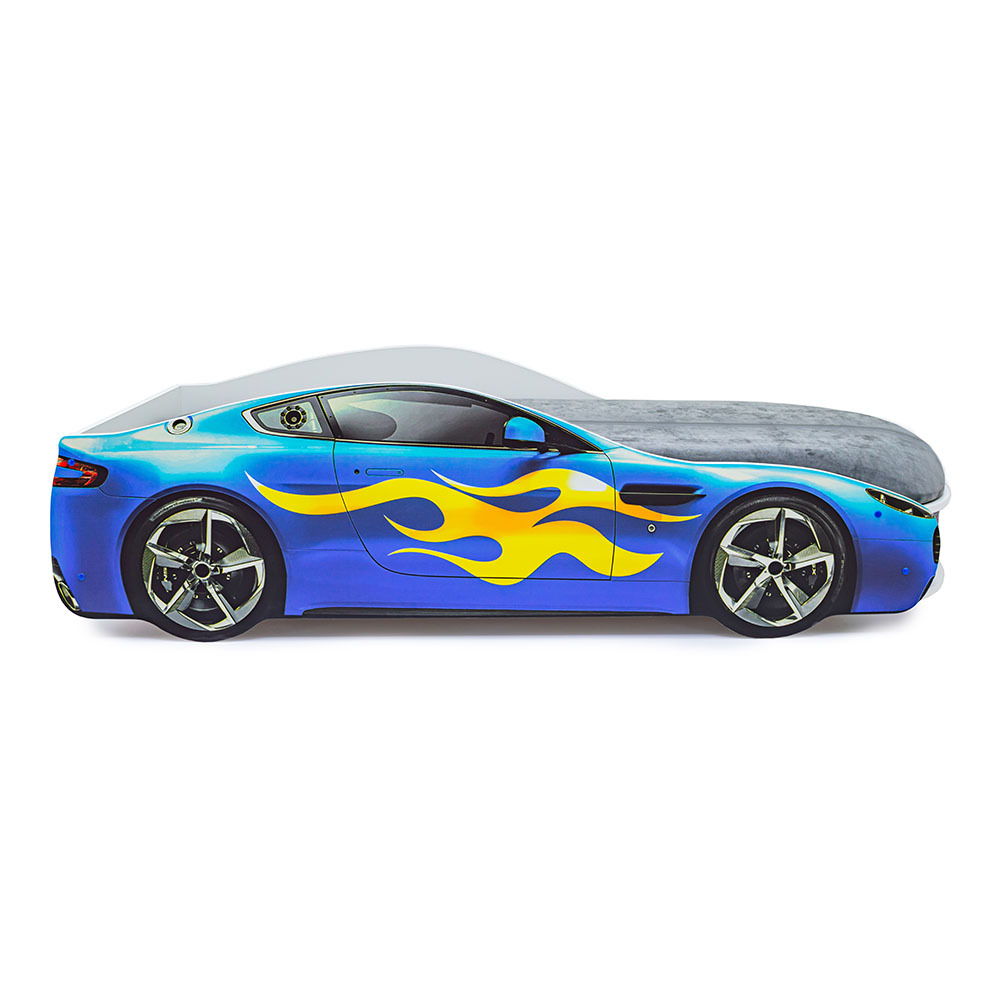 Кровать с матрасом Бельмарко Бондмобиль синий