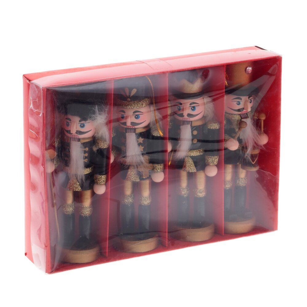 GAEM Набор из 4шт Украшение новогоднее "Щелкунчик", L19 W4 H13,5 см