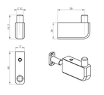 Крючок для ванной WONZON & WOGHAND, Черный матовый (WW-V3301-MB)