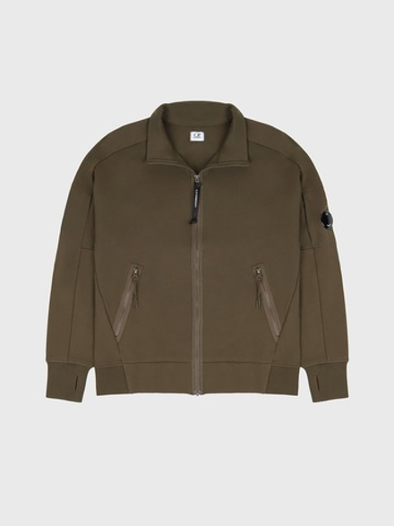 Свитшот на молнии C.P. Company Diagonal Raised Full Zip Ivy Green
