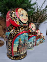 Матрёшка "Виды города" 5мест