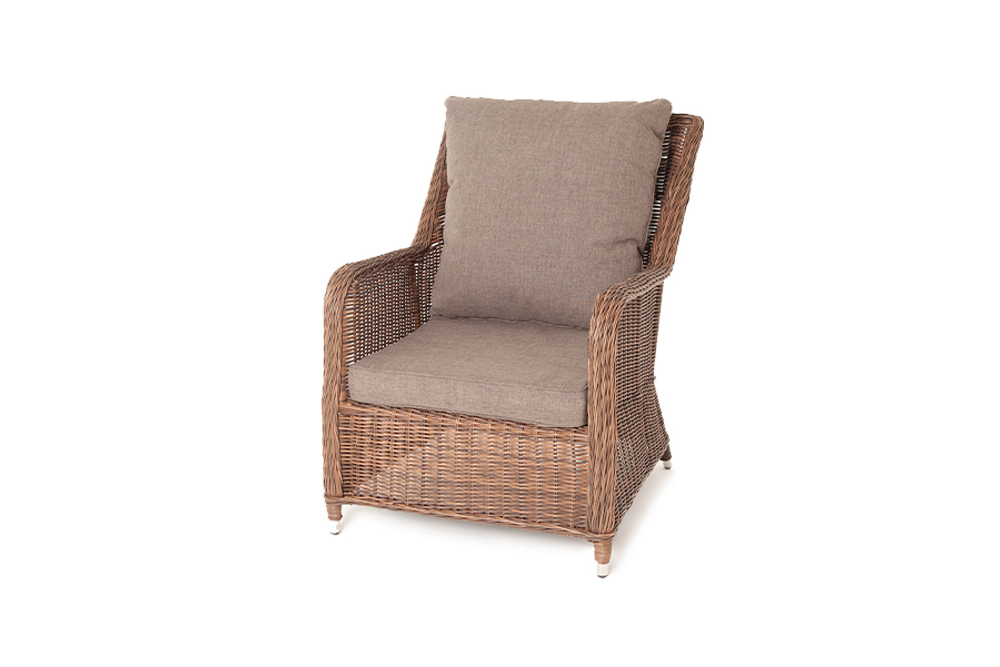 "Гляссе" кресло плетеное из искусственого ротанга, цвет коричневый