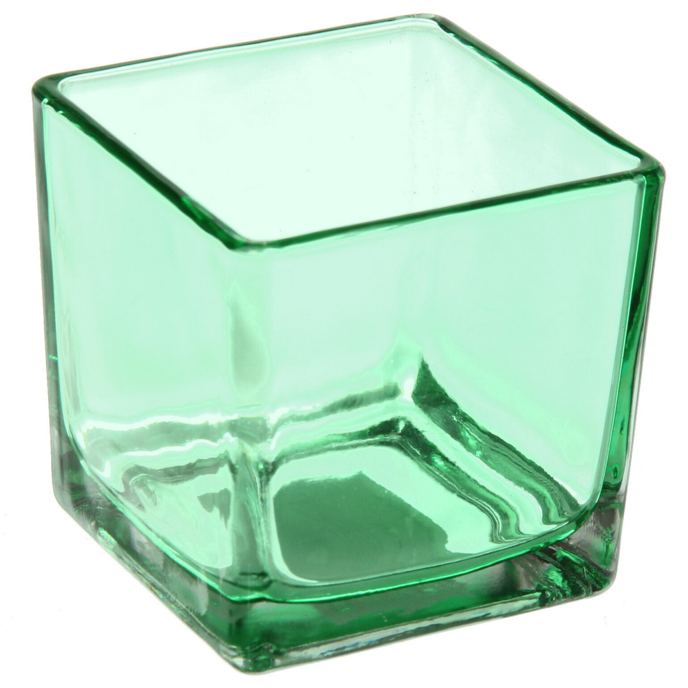 Подсвечник «Oasis-Cube» 8*8см цвет зеленый