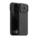 Арамидный чехол MagSafe Aulumu A17 Aramid Fiber Case для iPhone 17 Pro Max Ультратонкий чехол в футуристическом стиле из арамидного волокна плотностью 1500 ден с защитой камеры и теплорассеиванием в области процессора устройства