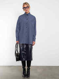 Рубашка Модная клеточка синего цвета