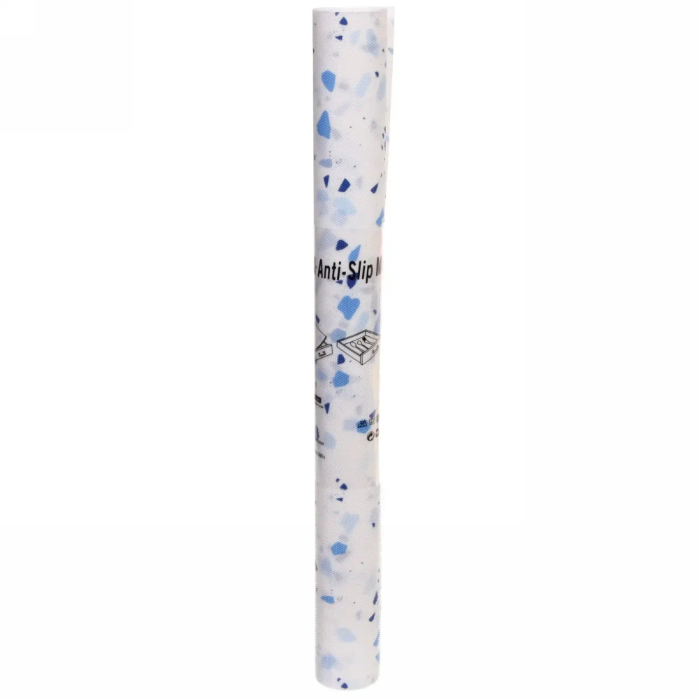 Коврик для кухонных ящиков в рулоне 45*125см «Краски» голубой