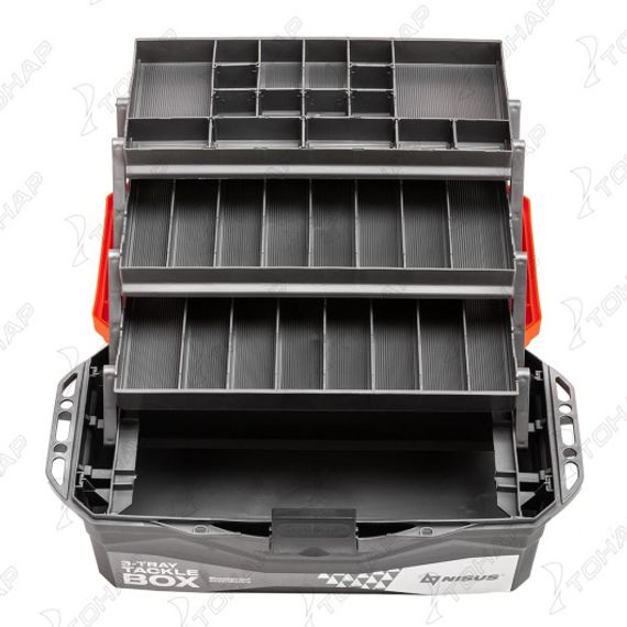 Ящик для снастей NISUS Tackle Box трехполочный оранжевый (N-TB-3-O)