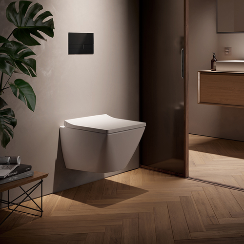 Панель смыва TECEspring square, акрил, черная