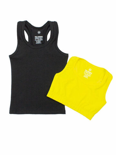 Комплект: борцовка и топ хлопок желтый