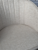 Стул М-City DISAUR Диана (Diana) Modica-40 Бежево-белый, ткань, Золотой каркас