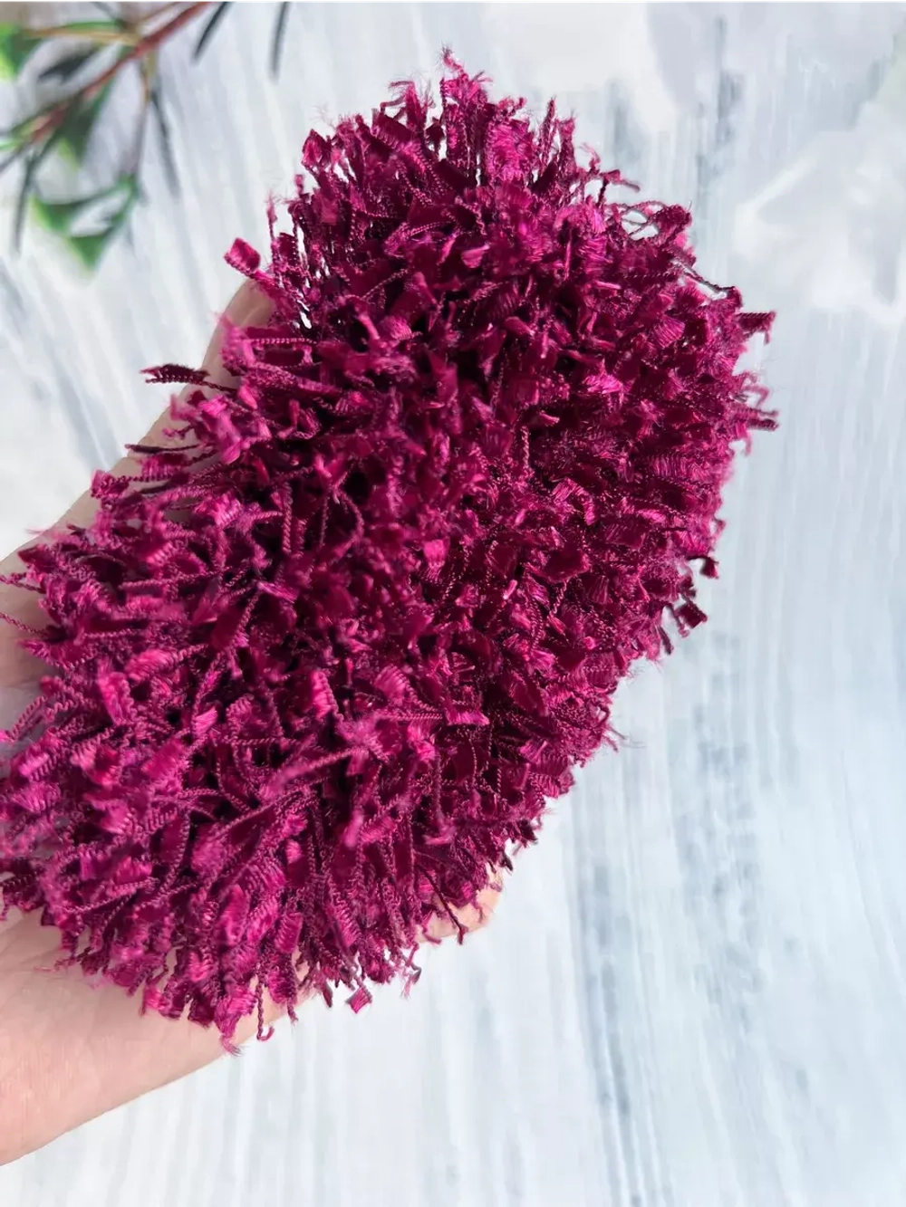 Тесьма с бахромой твидовая букле травка 35мм (1,5м в уп)