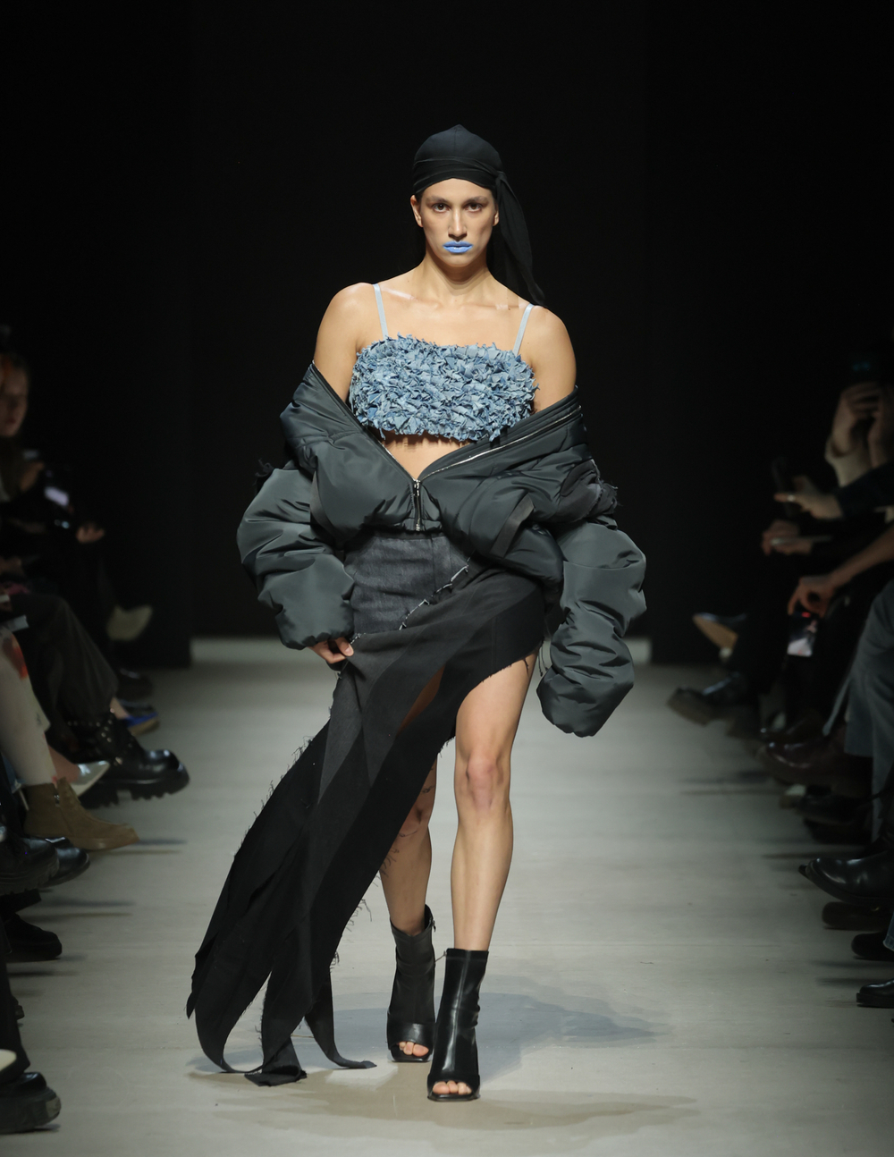 Топ-бюстье из денима, голубой